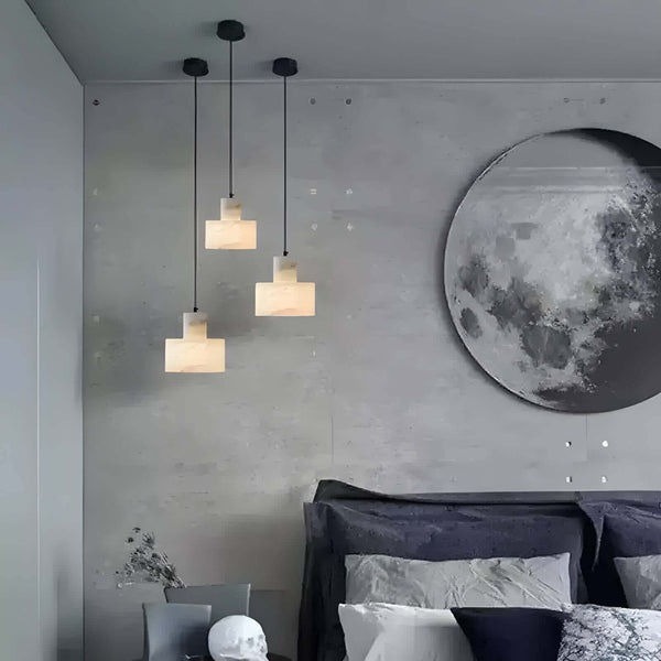 Alabaster Mid Century Cyls Pendant Light – Elegant & Timeless Design | Alsolight
