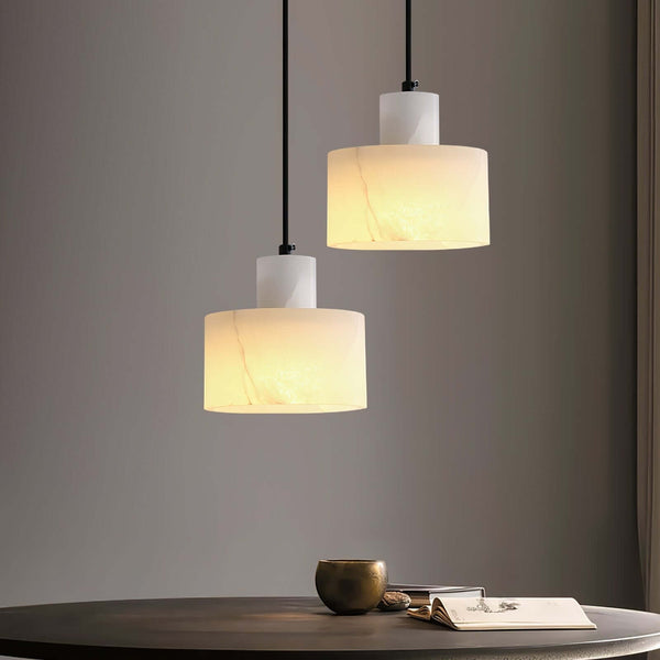 Alabaster Mid Century Cyls Pendant Light – Elegant & Timeless Design | Alsolight