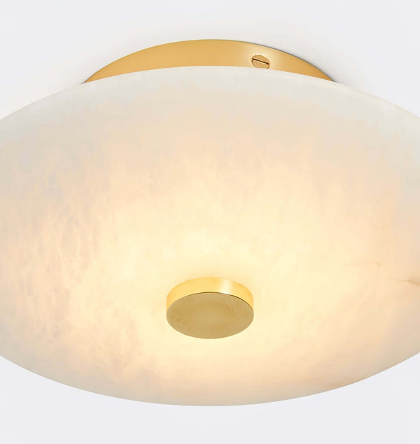 Ankeny Round Alabaster Ceiling Lamp – Elegant & Soft LED Lighting | Alsolight