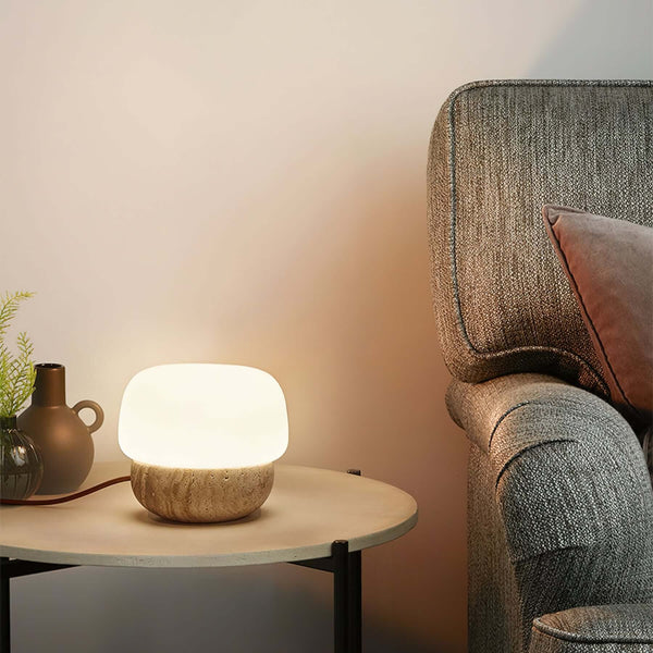 Argaade Table Lamp – Natural Yellow Hole, Minimalist Japanese Bedside | Alsolight