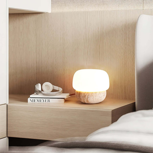 Argaade Table Lamp – Natural Yellow Hole, Minimalist Japanese Bedside | Alsolight