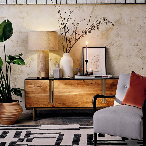 Aria Table Lamp – Unique Travertine Texture & Low-Key Elegant Design | Alsolight
