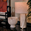Aria Table Lamp – Unique Travertine Texture & Low-Key Elegant Design | Alsolight