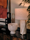 Aria Table Lamp – Unique Travertine Texture & Low-Key Elegant Design | Alsolight