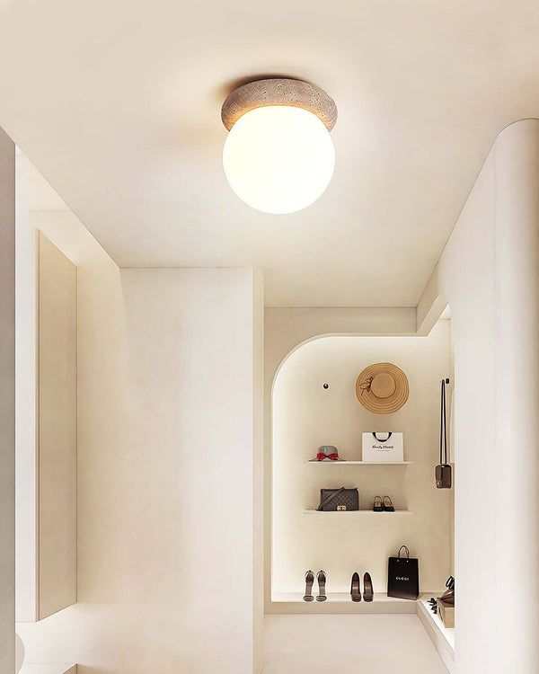 Asteroid Ceiling Lamp – Travertine Ceiling Light, Simple Modern Design | Alsolight