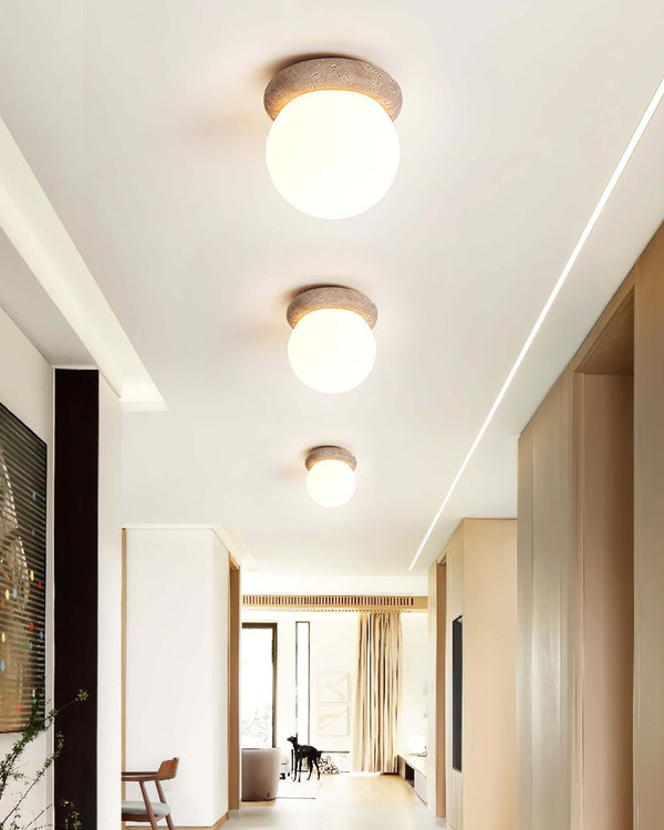 Asteroid Ceiling Lamp – Travertine Ceiling Light, Simple Modern Design | Alsolight