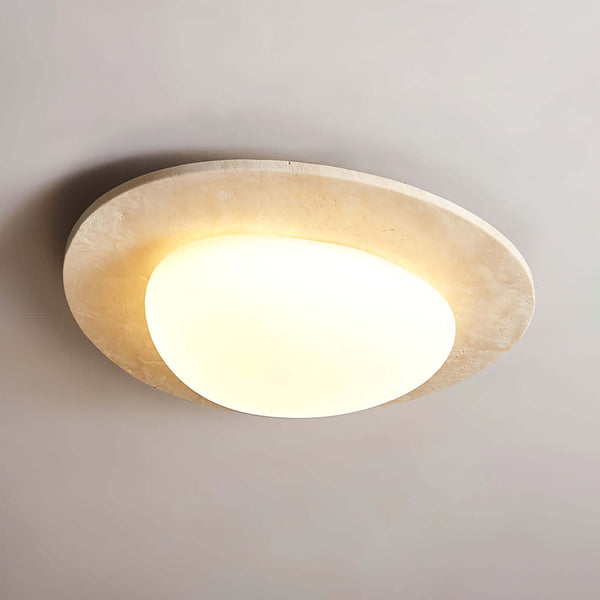 Aurora Ceiling Light – Natural Stone Japanese Minimalist Bedroom Decor | Alsolight