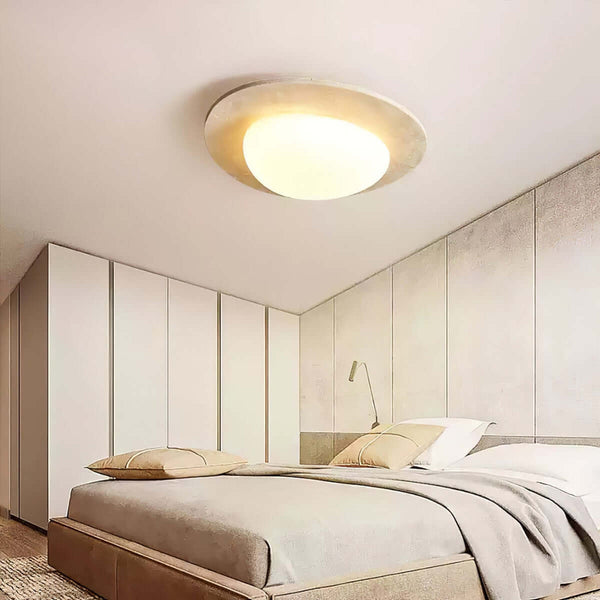 Aurora Ceiling Light – Natural Stone Japanese Minimalist Bedroom Decor | Alsolight