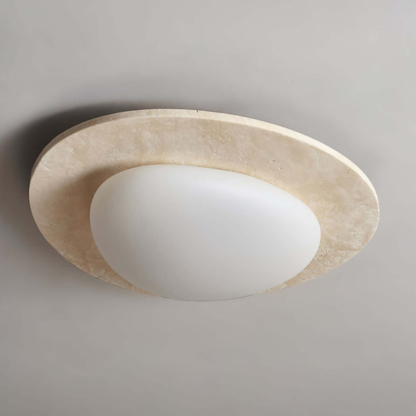 Aurora Ceiling Light – Natural Stone Japanese Minimalist Bedroom Decor | Alsolight