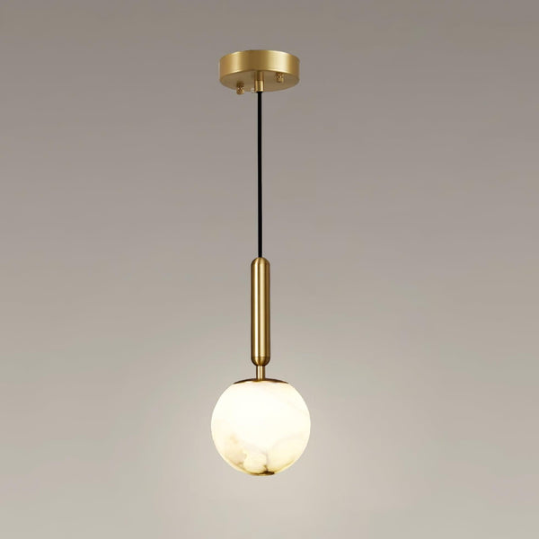 Bosso Alabaster Modern Pendant Lamp – Elegant Brass Lighting | Alsolight