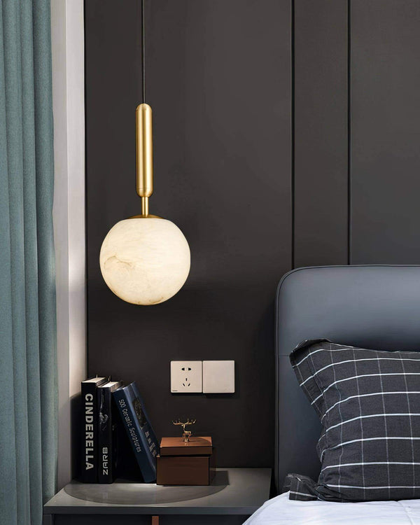 Bosso Alabaster Modern Pendant Lamp – Elegant Brass Lighting | Alsolight