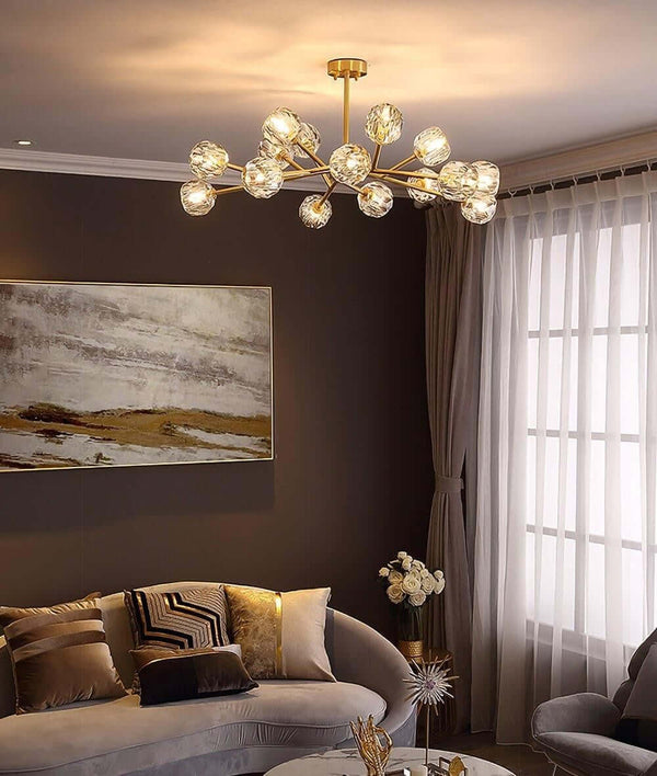 Boule Chandelier – Handcrafted Brass & Crystal Modern Pendant Light | Alsolight