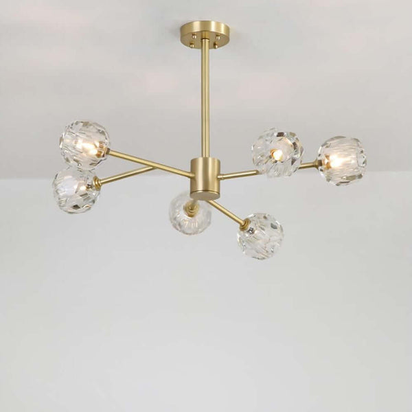 Boule Chandelier – Handcrafted Brass & Crystal Modern Pendant Light | Alsolight