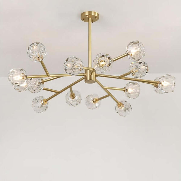 Boule Chandelier – Handcrafted Brass & Crystal Modern Pendant Light | Alsolight