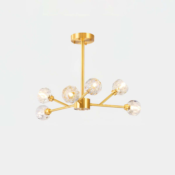 Boule Chandelier – Handcrafted Brass & Crystal Modern Pendant Light | Alsolight