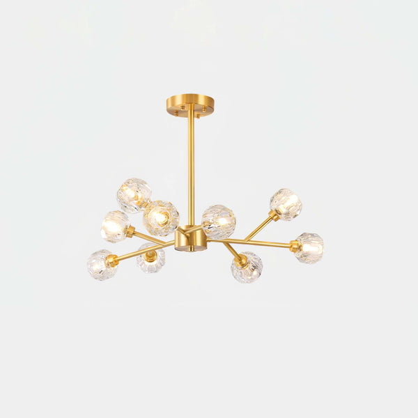 Boule Chandelier – Handcrafted Brass & Crystal Modern Pendant Light | Alsolight