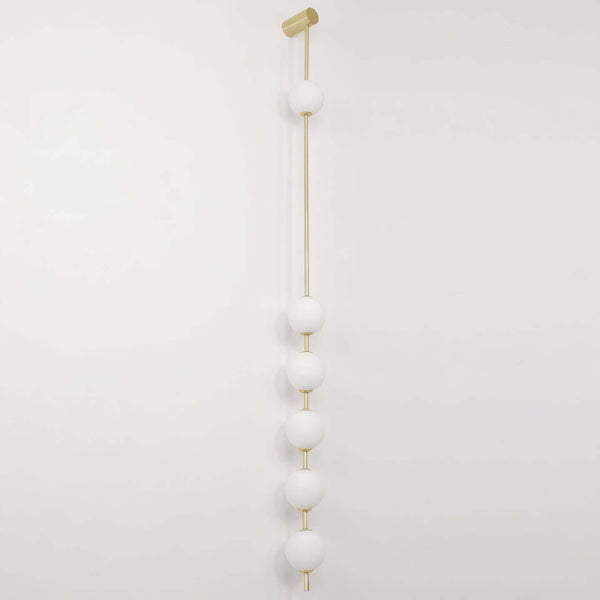 Caduta Wall Light – Elegant Spherical Glass & Gold Brass Wall Sconce | Alsolight