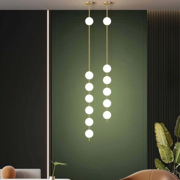 Caduta Wall Light – Elegant Spherical Glass & Gold Brass Wall Sconce | Alsolight