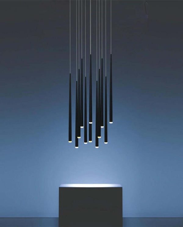 Canalis Chandelier – Modern Slender Cone Pendant Light, Customizable | Alsolight