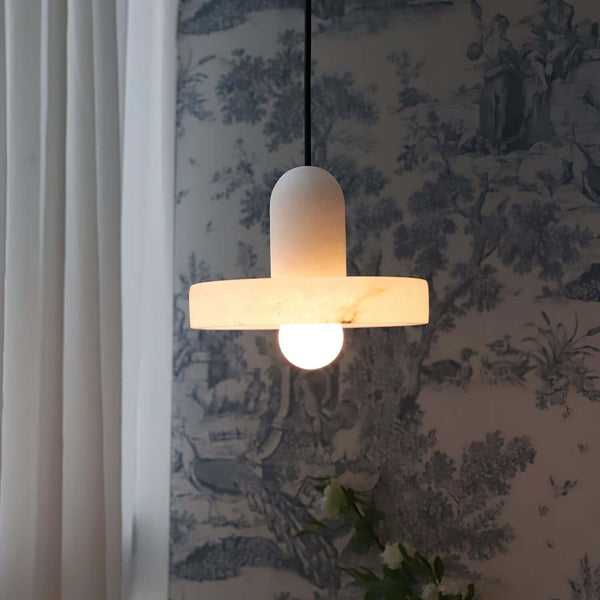 Carrara Pendant Lamp – Contemporary Alabaster Hanging Light | Alsolight