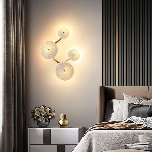 Ceramic Lotus Leaf Shape Wall Lamp – Elegant Caffa Wall Light | Alsolight