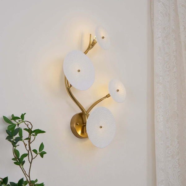 Ceramic Lotus Leaf Shape Wall Lamp – Elegant Caffa Wall Light | Alsolight