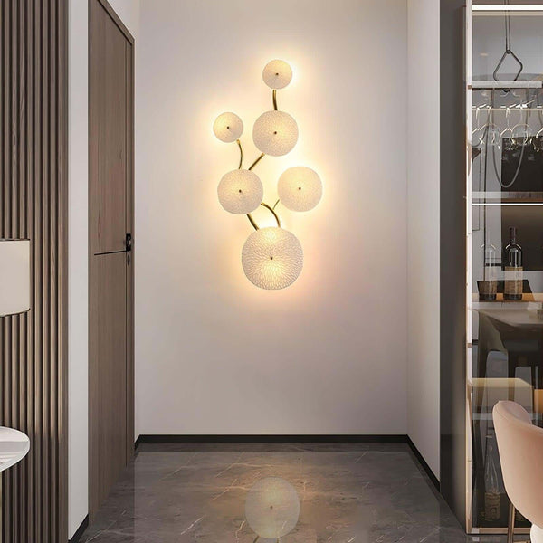 Ceramic Lotus Leaf Shape Wall Lamp – Elegant Caffa Wall Light | Alsolight