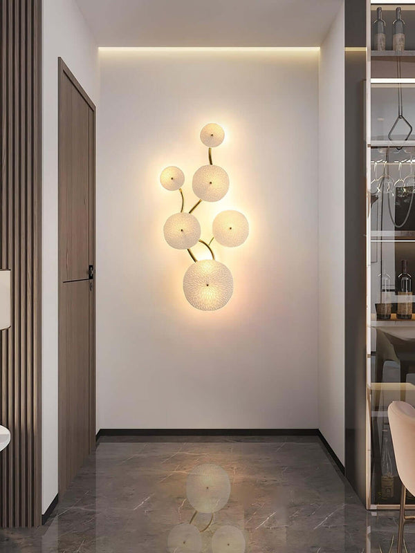 Ceramic Lotus Leaf Shape Wall Lamp – Elegant Caffa Wall Light | Alsolight