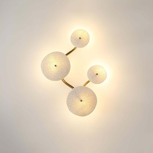 Ceramic Lotus Leaf Shape Wall Lamp – Elegant Caffa Wall Light | Alsolight