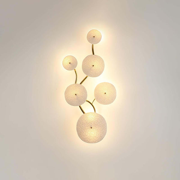 Ceramic Lotus Leaf Shape Wall Lamp – Elegant Caffa Wall Light | Alsolight