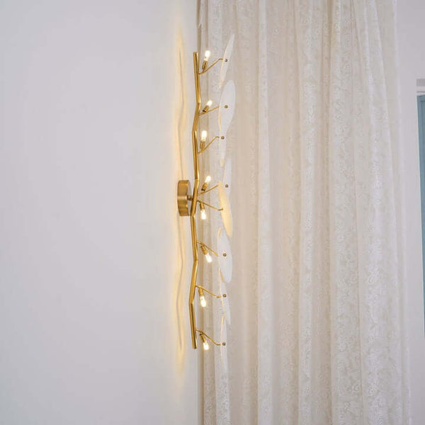 Ceramic Lotus Leaf Shape Wall Lamp – Elegant Caffa Wall Light | Alsolight