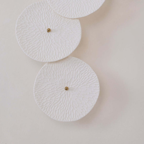 Ceramic Lotus Leaf Shape Wall Lamp – Elegant Caffa Wall Light | Alsolight