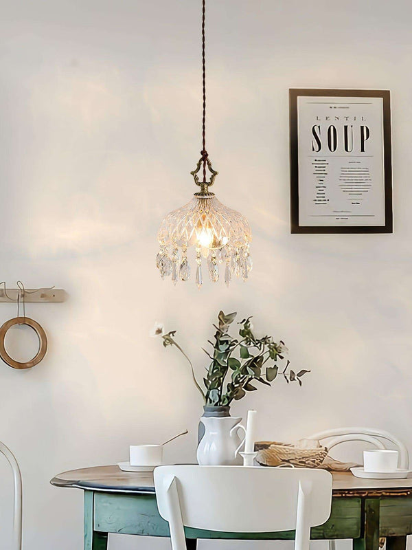 Crystal Glass Mid Century Ombra Pendant Light – Retro Chic | Alsolight
