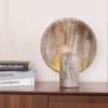 Eclipse Table Lamp – Travertine Stone Texture & Modern Design | Alsolight