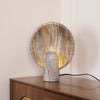 Eclipse Table Lamp – Travertine Stone Texture & Modern Design | Alsolight