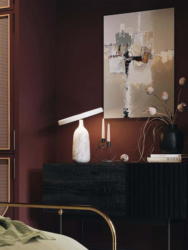 Eddy Table Lamp – Small Marble Bedroom Lamp, Smooth Touch & Adjustable | Alsolight
