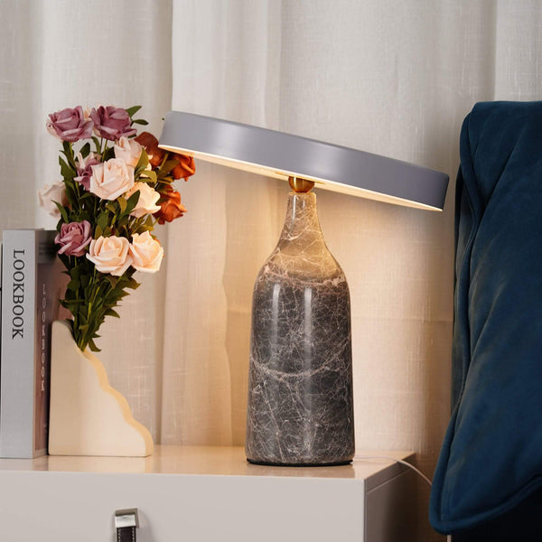 Eddy Table Lamp – Small Marble Bedroom Lamp, Smooth Touch & Adjustable | Alsolight