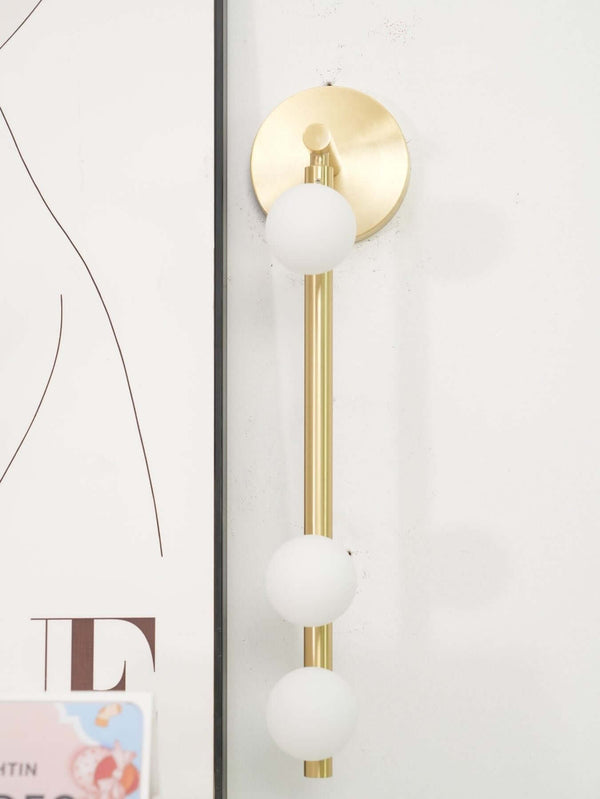 Fleur Round Glass Wall Lamp – Elegant Brass & LED Lighting | Alsolight