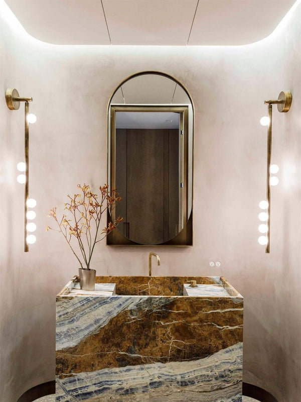 Fleur Round Glass Wall Lamp – Elegant Brass & LED Lighting | Alsolight