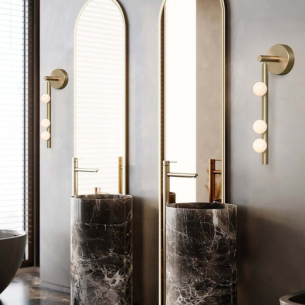 Fleur Round Glass Wall Lamp – Elegant Brass & LED Lighting | Alsolight