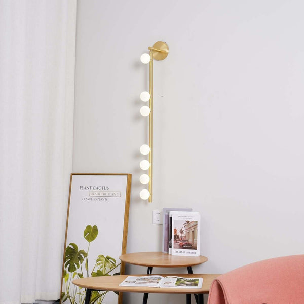 Fleur Round Glass Wall Lamp – Elegant Brass & LED Lighting | Alsolight