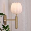 Fleur Wall Lamp – Elegant Flower-Shaped Alabaster Sconce in Brass | Alsolight