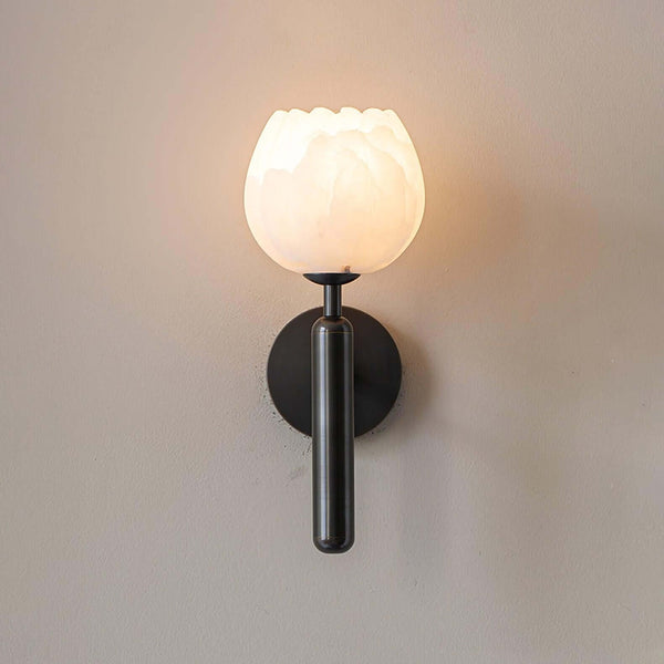 Fleur Wall Lamp – Elegant Flower-Shaped Alabaster Sconce in Brass | Alsolight