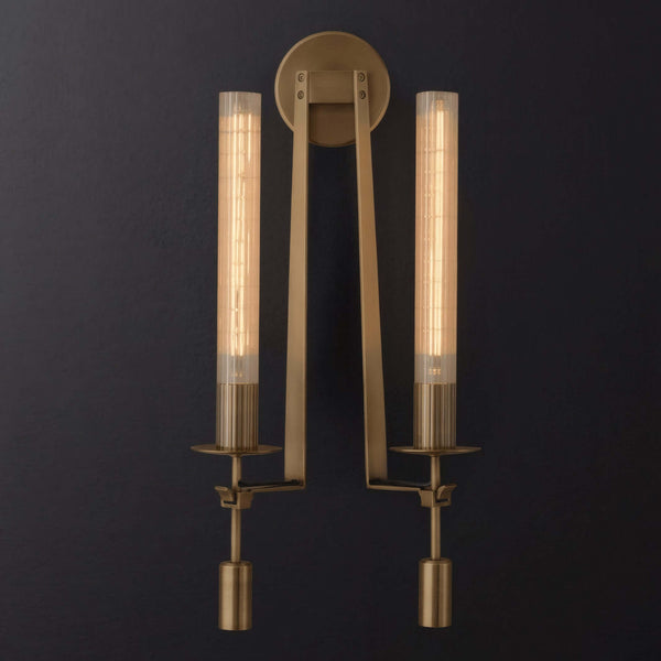 Fontanelle Double Wall Lamp – Simple Brass & Glass Elegance | Alsolight