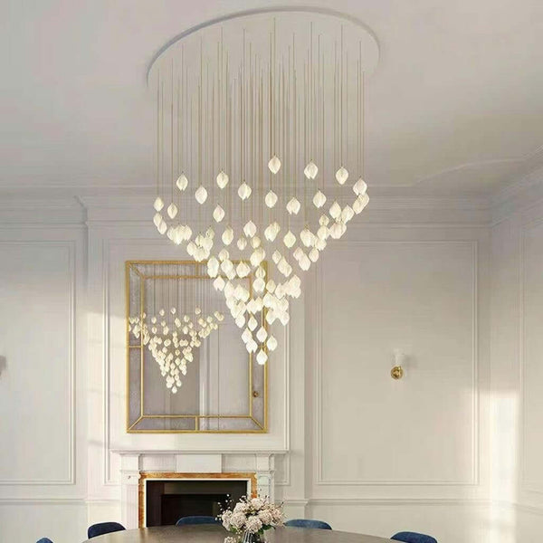 Germoglio Chandelier – Elegant Floral Pendant Light with Brass Accents | Alsolight