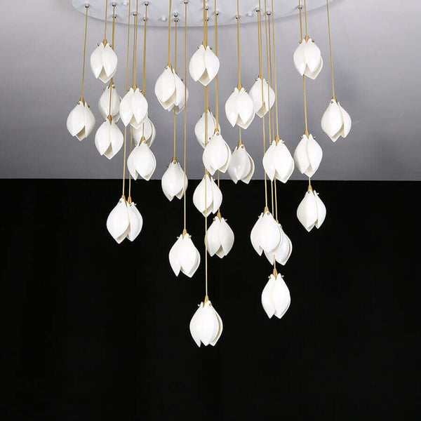 Germoglio Chandelier – Elegant Floral Pendant Light with Brass Accents | Alsolight