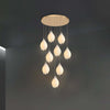 Germoglio Chandelier – Elegant Floral Pendant Light with Brass Accents | Alsolight