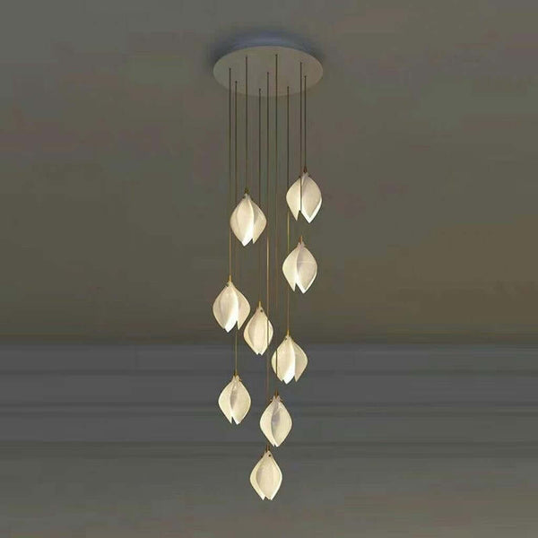 Germoglio Chandelier – Elegant Floral Pendant Light with Brass Accents | Alsolight