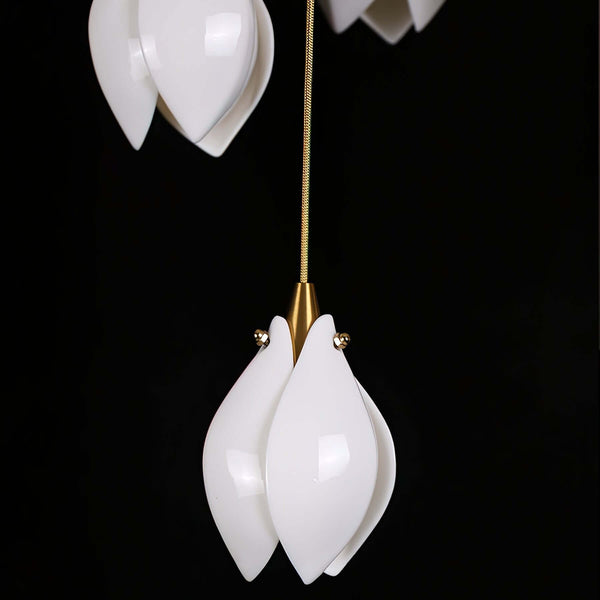 Germoglio Chandelier – Elegant Floral Pendant Light with Brass Accents | Alsolight
