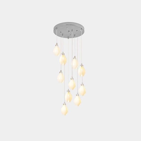 Germoglio Chandelier – Elegant Floral Pendant Light with Brass Accents | Alsolight